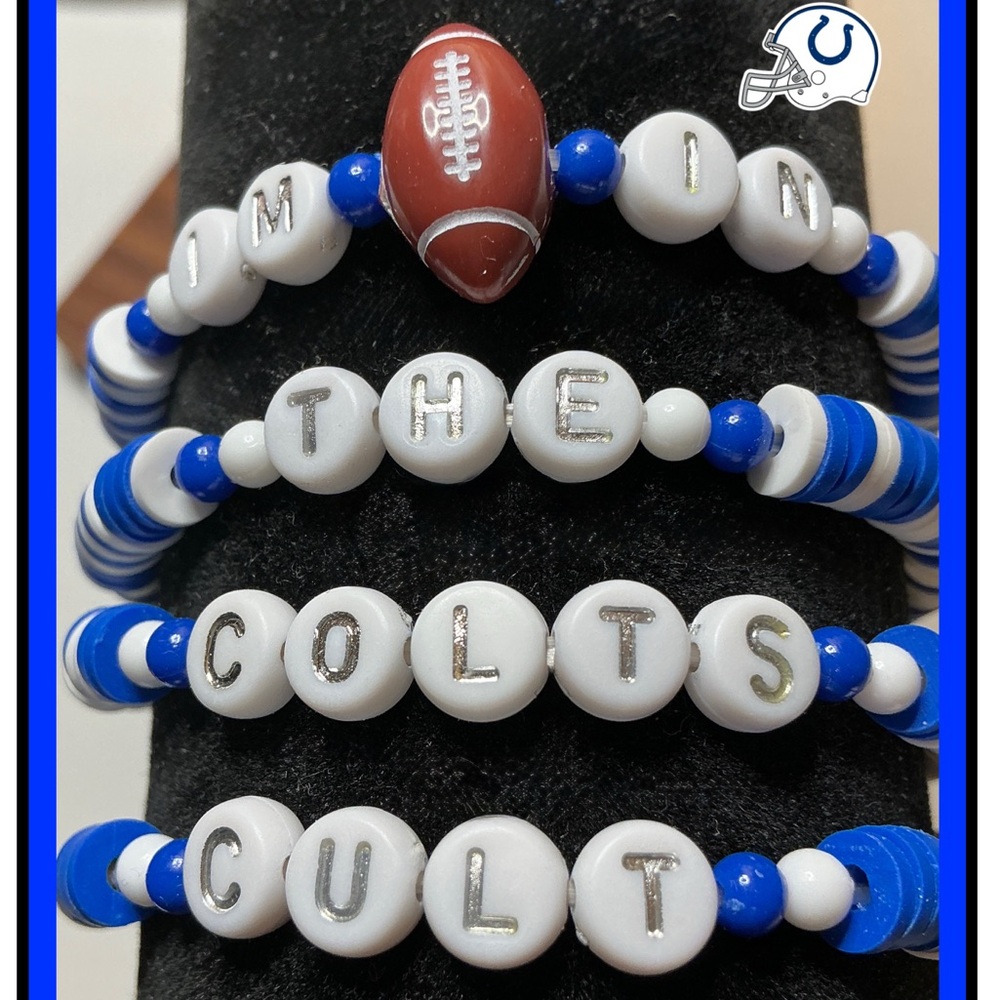 NFL Football Colts bracelet set ( New Handmade )